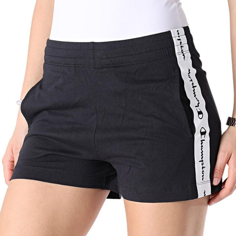 PANTALON CORTO CHAMPION NEGRO Y BLANCO 115056-KK00