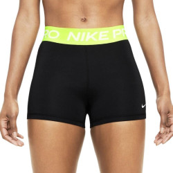 PANTALON CORTO NIKE PRO NEGRO CINTURA AMARILLO 2