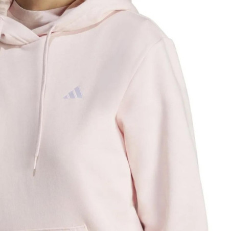 SUDADERA ADIDAS ESSENTIALS SMALL LOGO ROSA IY1649