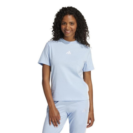 CAMISETA ADIDAS W 3S MANGA CORTA CELESTE JE1227